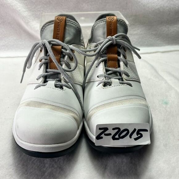 Athalonz EnVe Sneakers Mens 9 Performance Spikeless Golf Shoes White Tan Lace Up - Picture 10 of 14